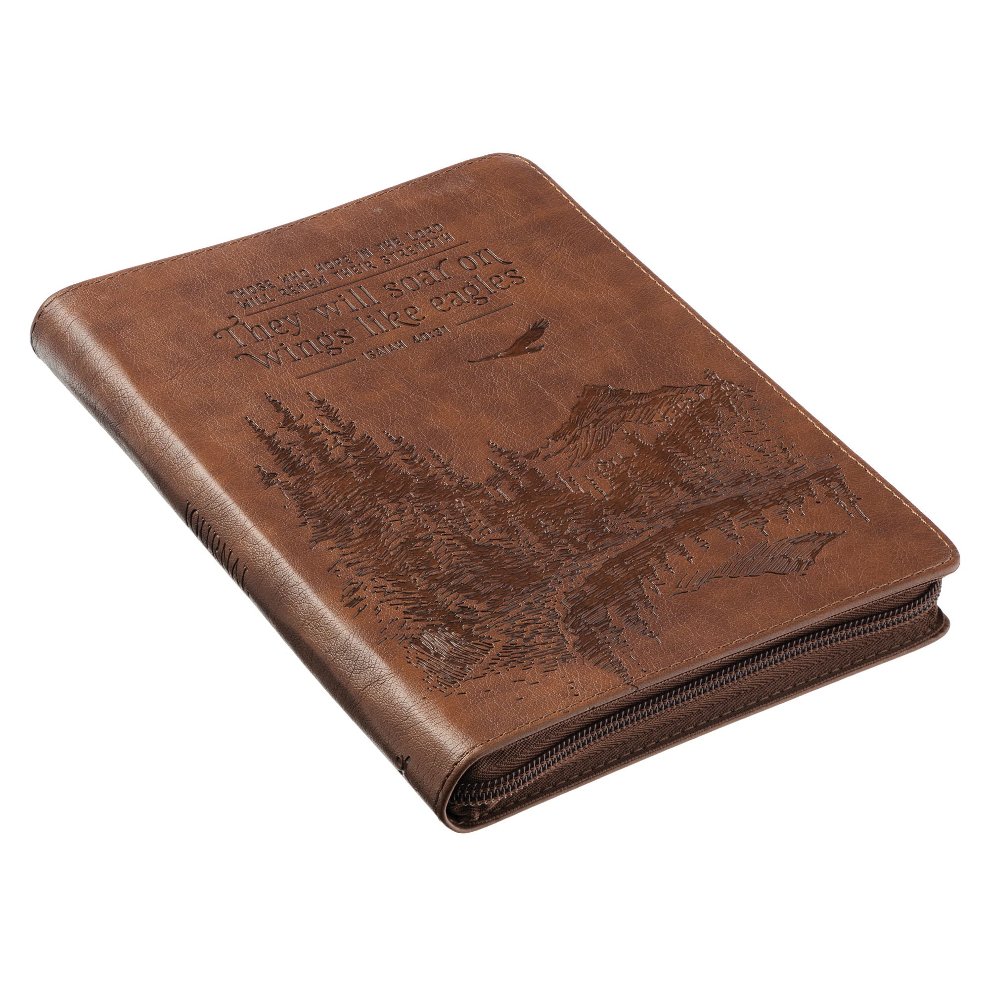 Journal Zippered: They Will Soar on Wings, Tan (Isaiah 40:31)