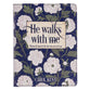 He Walks With Me, White Floral: 365 Daily Devotional