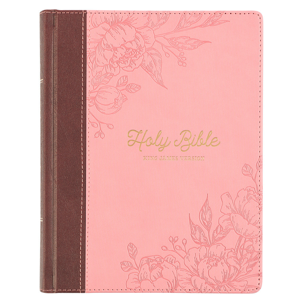 KJV Note-Taking Bible Pink/Brown Floral (Black Letter Edition)