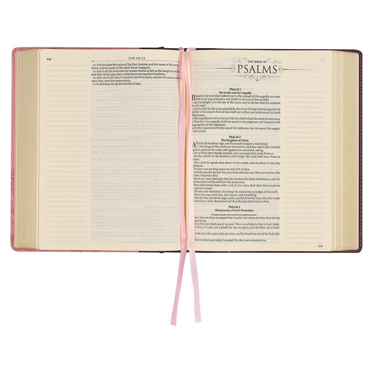 KJV Note-Taking Bible Pink/Brown Floral (Black Letter Edition)