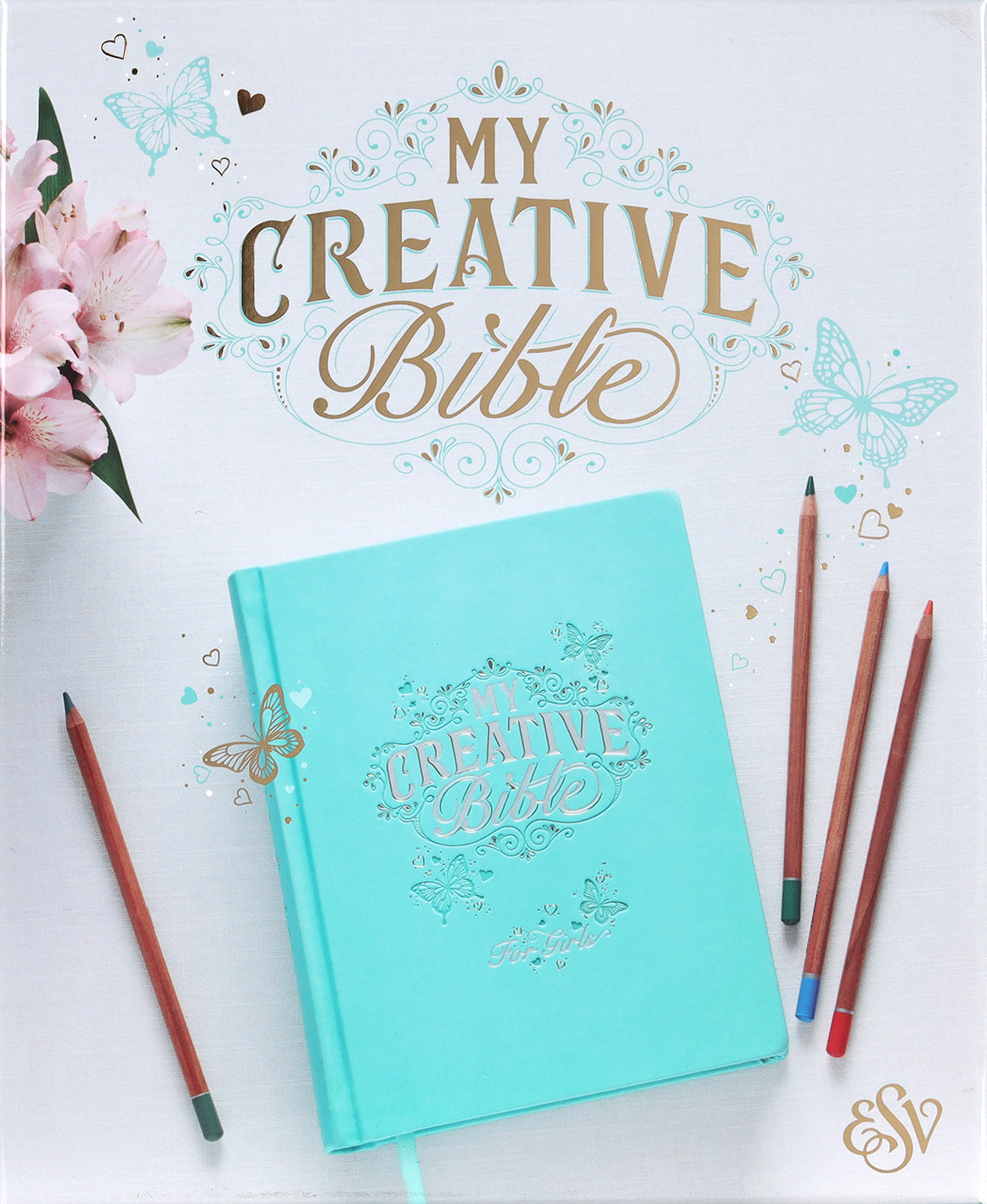 ESV My Creative Bible For Girls Teal Butterfly