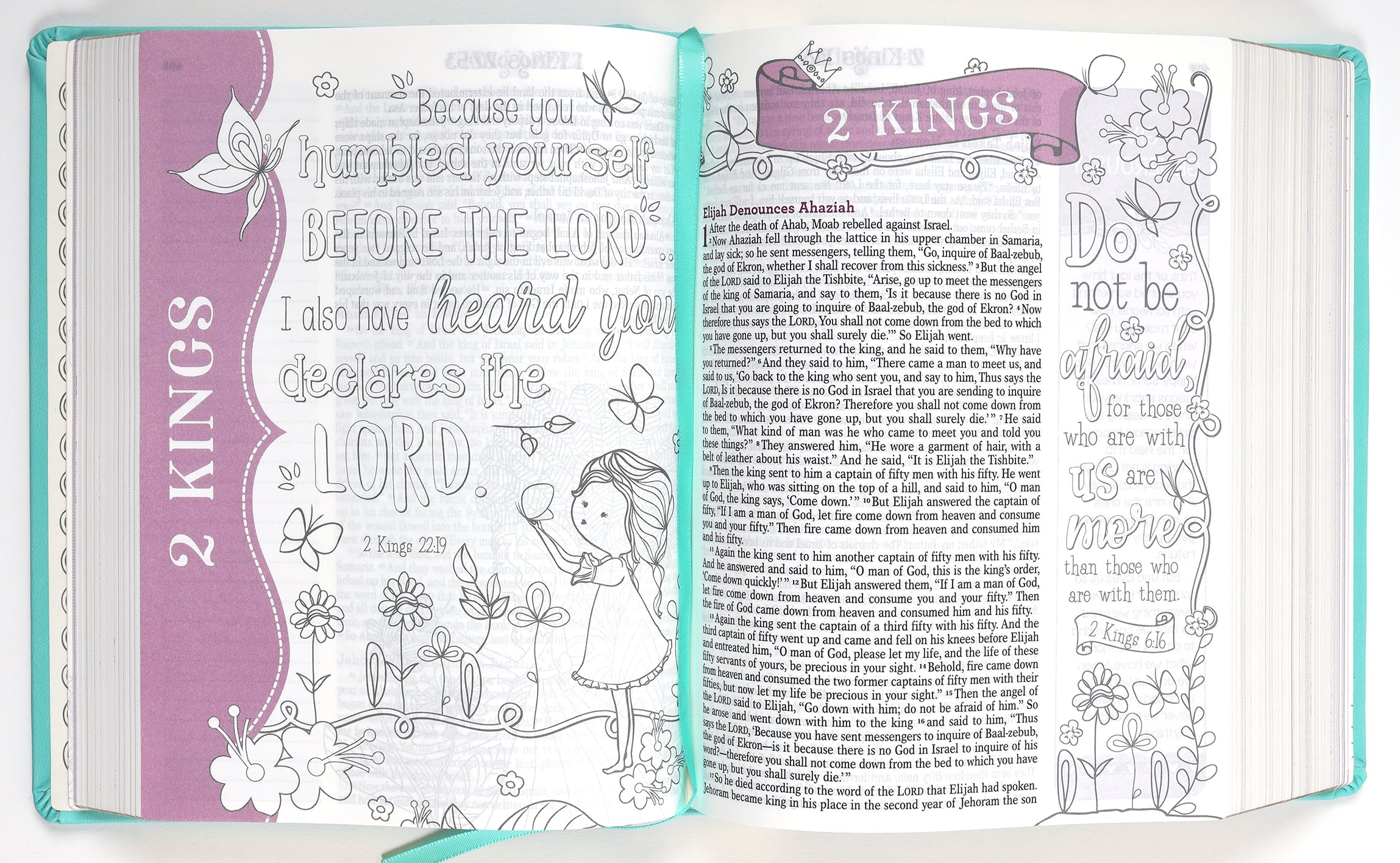 ESV My Creative Bible For Girls Teal Butterfly