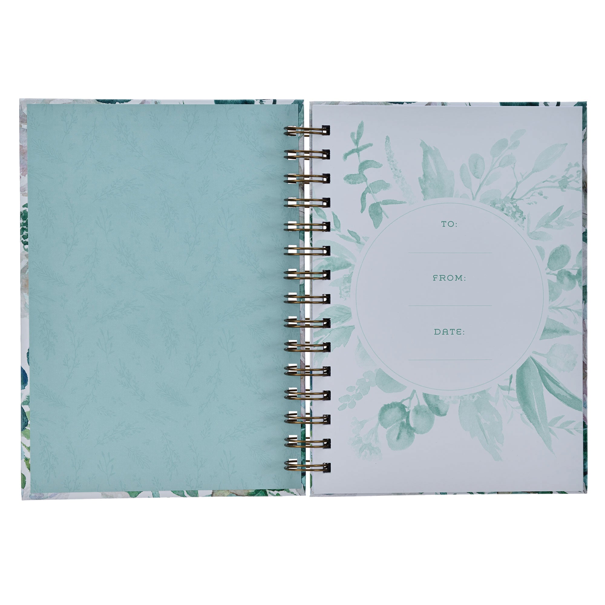 Journal: Be Still and Know That I Am God Blue Floral (Psalm 46:10)