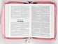 KJV Pocket Bible Pink/Brown With Zipper (Red Letter Edition)