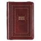 KJV Large Print Compact Bible Burgundy With Zipper (Red Letter Edition)