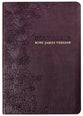 KJV Large Print Thinline Bible Purple Floral Thumb Index (Red Letter Edition)