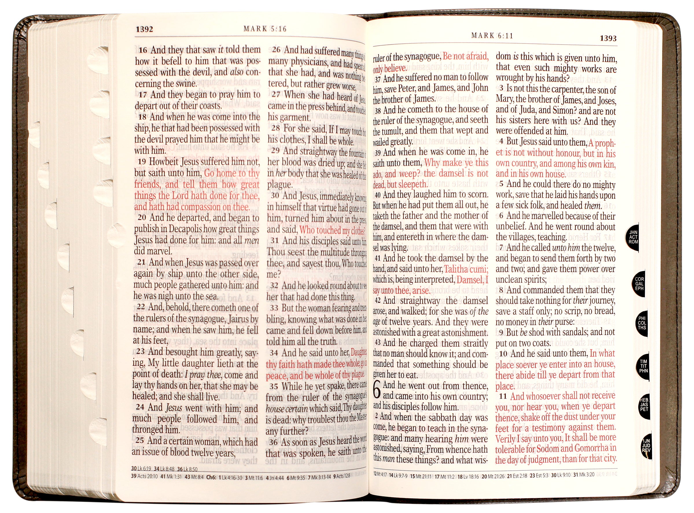 KJV Giant Print Bible Two-Tone Black Thumb Index (Red Letter Edition)