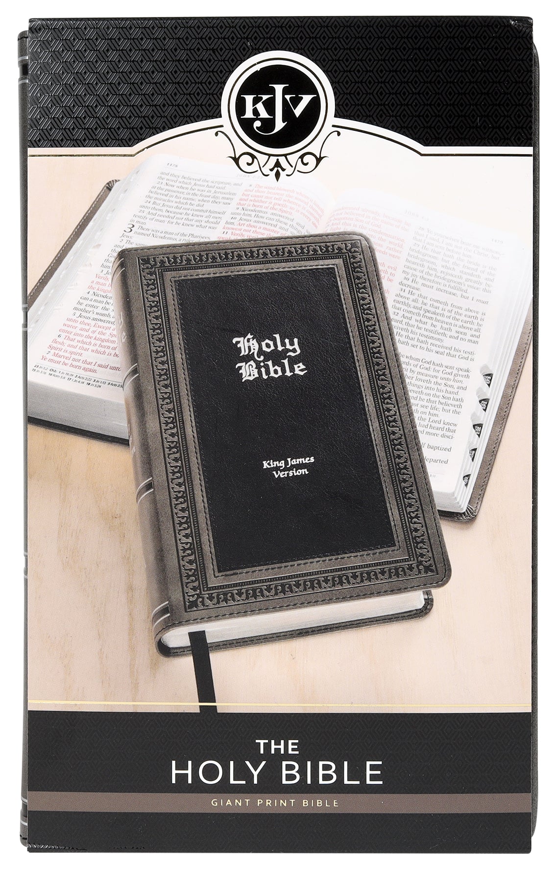 KJV Giant Print Bible Two-Tone Black Thumb Index (Red Letter Edition)
