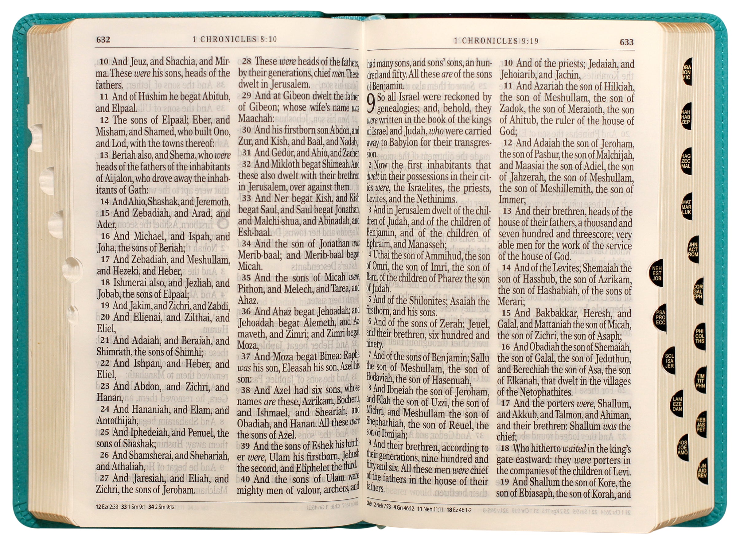 KJV Giant Print Bible Teal Thumb Index (Red Letter Edition)