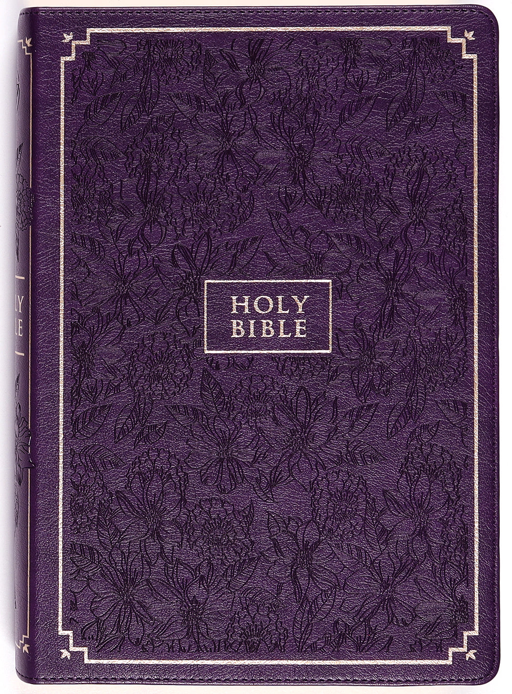KJV Giant Print Full-Size Bible Purple Floral Thumb Index (Red Letter Edition)