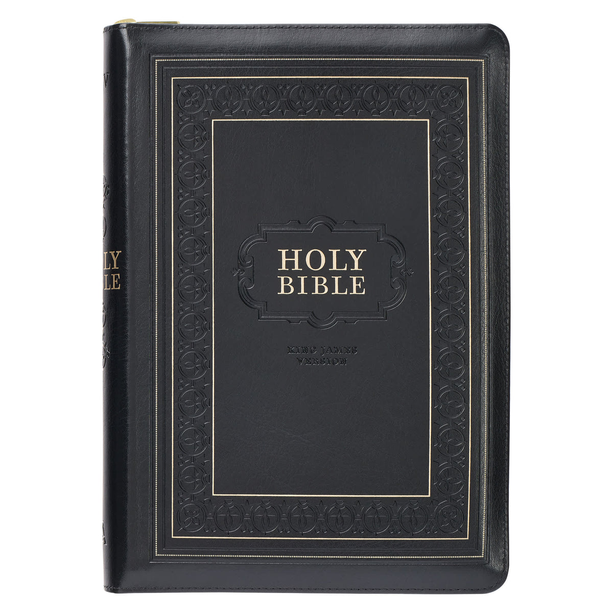 KJV Giant Print Full-Size Bible Black With Zipper Thumb Index (Red Letter Edition)