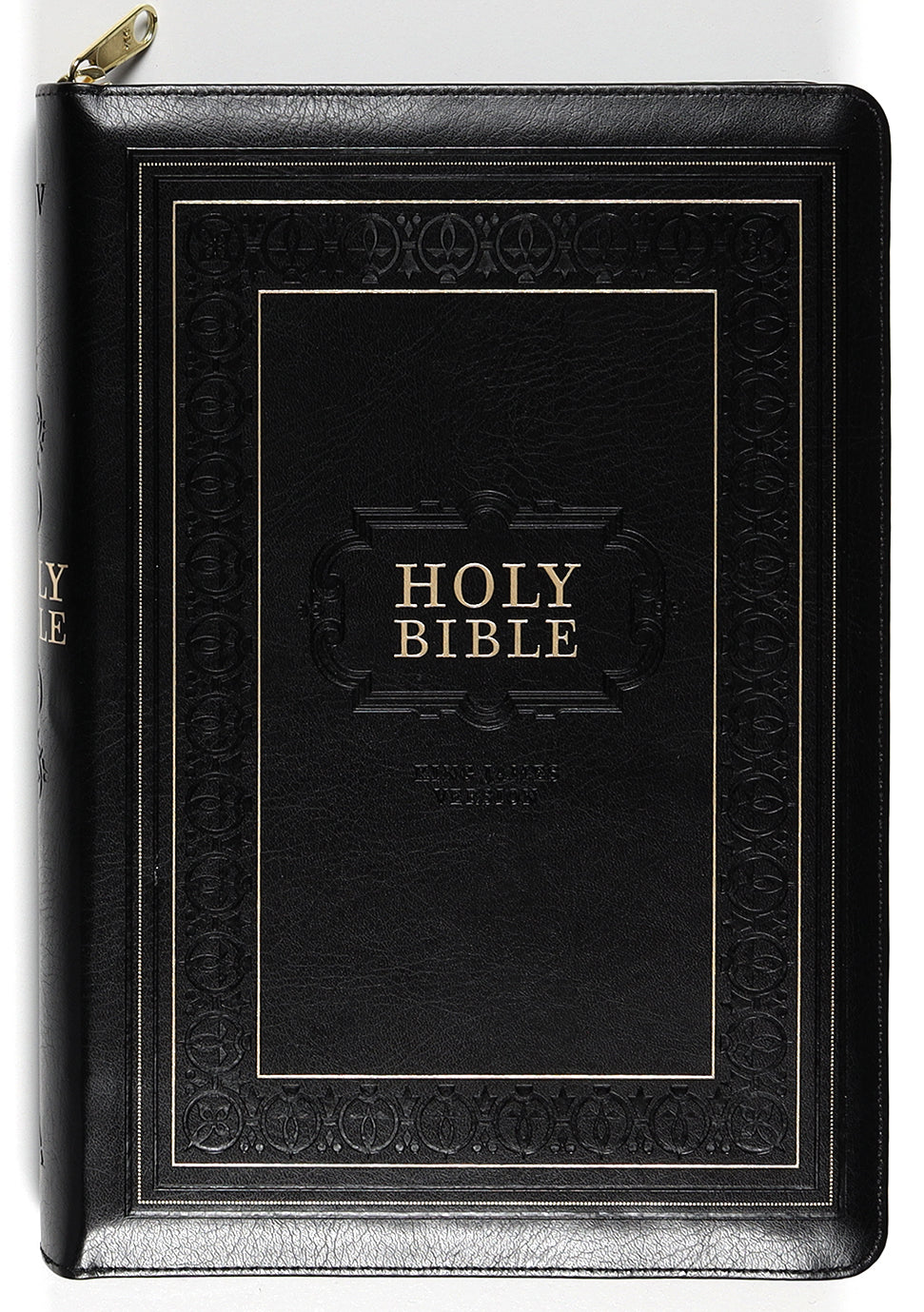KJV Giant Print Full-Size Bible Black With Zipper Thumb Index (Red Letter Edition)