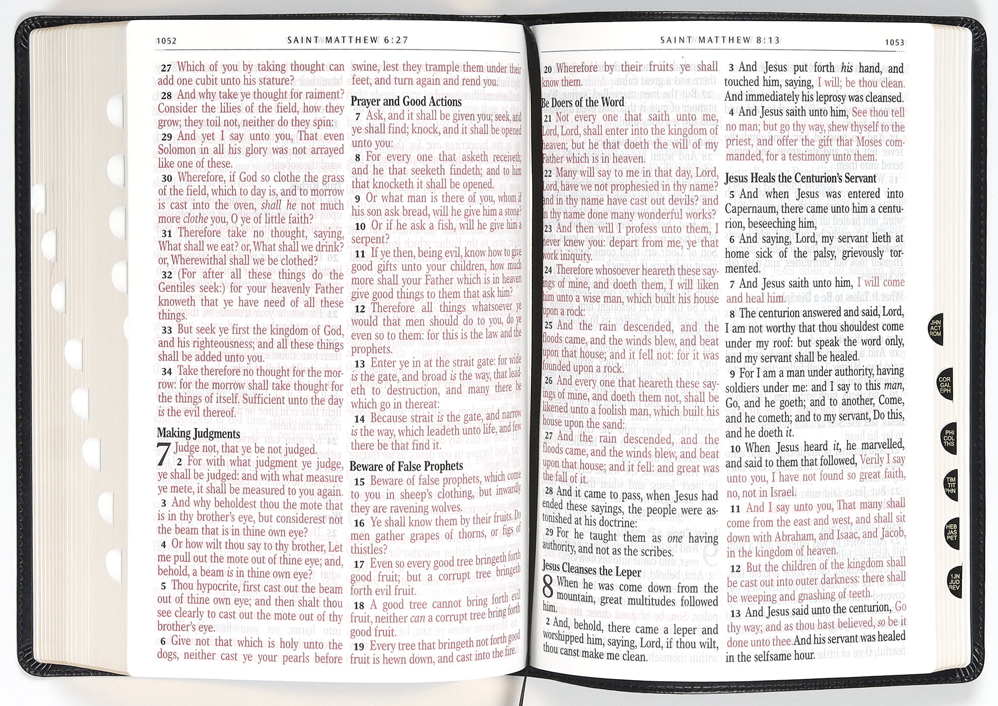 KJV Giant Print Full-Size Bible Dark Brown Thumb Index (Red Letter Edition)