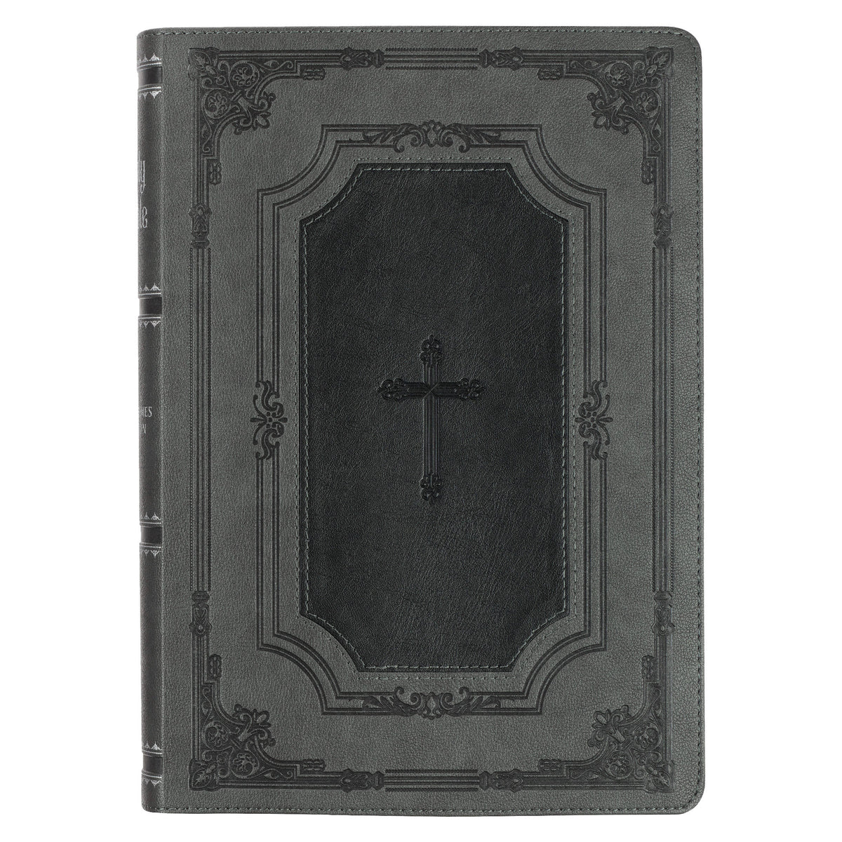 KJV Super Giant Print Bible Two-Tone Gray Thumb Index (Red Letter Edition)