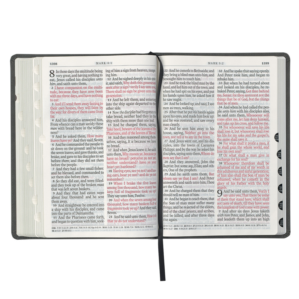 KJV Super Giant Print Bible Two-Tone Gray Thumb Index (Red Letter Edition)