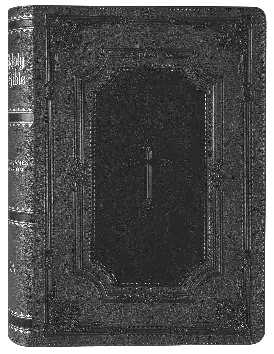 KJV Super Giant Print Bible Two-Tone Gray Thumb Index (Red Letter Edition)