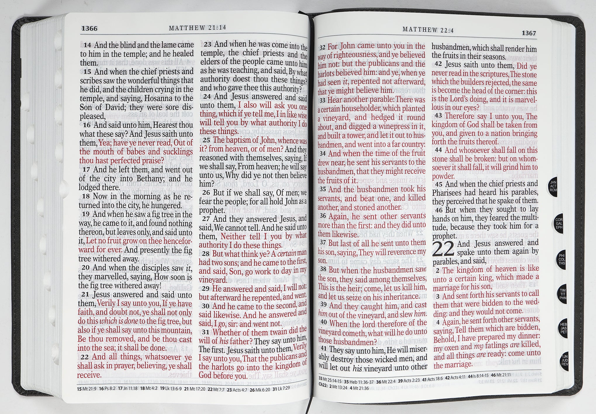 KJV Super Giant Print Bible Two-Tone Gray Thumb Index (Red Letter Edition)