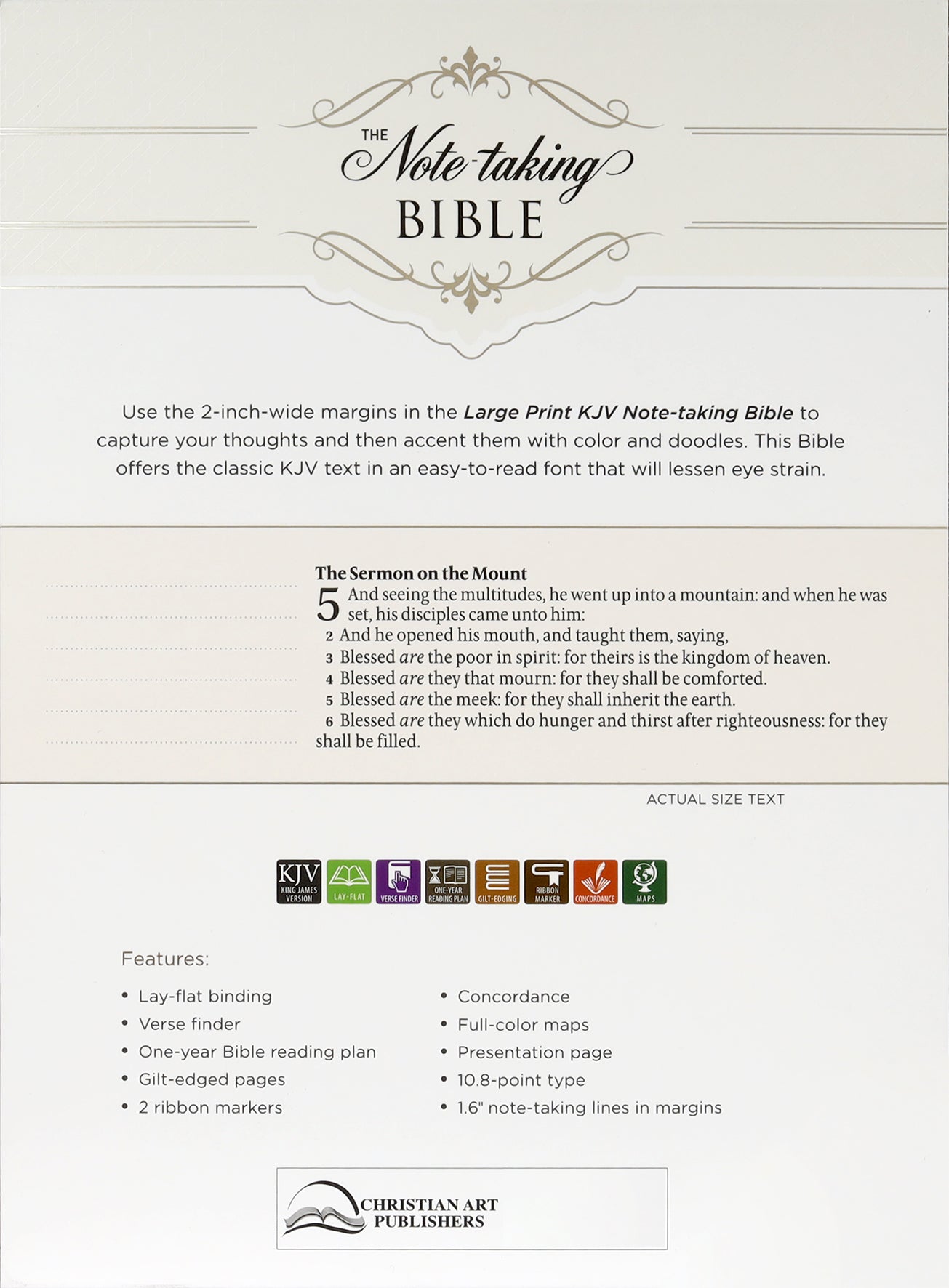 KJV Large Print Note-Taking Bible Mauve (Black Letter Edition)