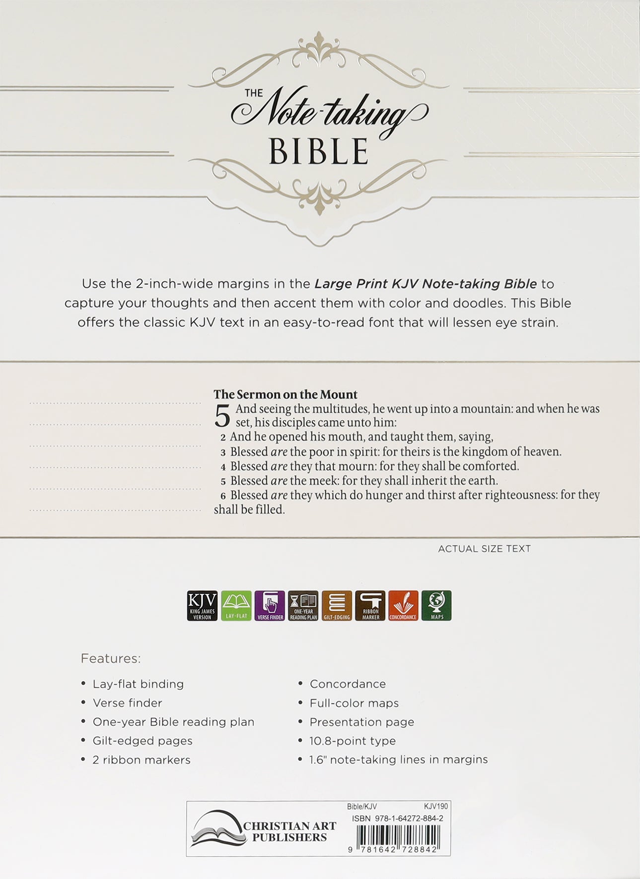 KJV Large Print Note-Taking Bible Burgundy (Black Letter Edition)