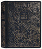 KJV Large Print Note-Taking Bible Navy Blue Floral (Black Letter Edition)