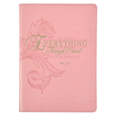 Journal: Everything Through Christ Pink (Phil 4:13)