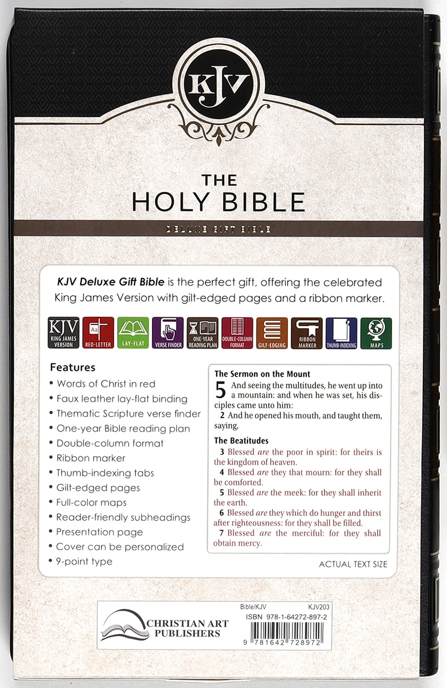 KJV Deluxe Gift Bible Black Cross Thumb Index (Red Letter Edition) (Red Letter Edition)