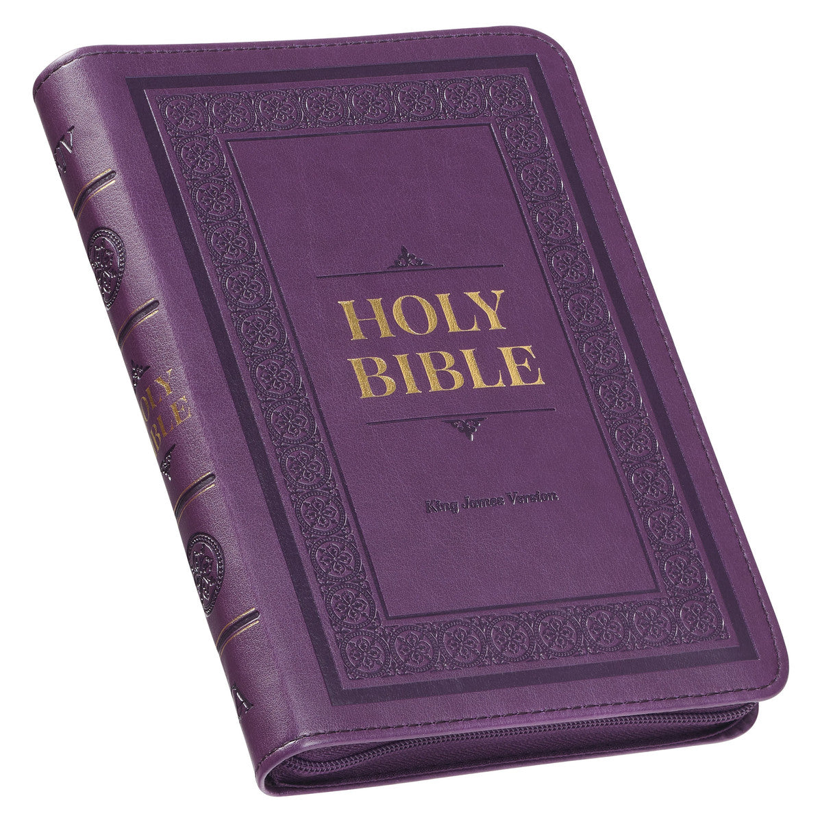 KJV Compact Bible With Zipper Purple (Red Letter Edition)