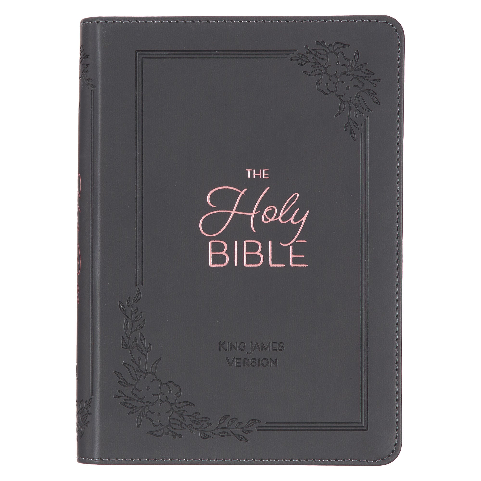 KJV Large Print Compact Bible Charcoal (Red Letter Edition)