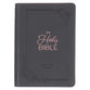KJV Large Print Compact Bible Charcoal (Red Letter Edition)