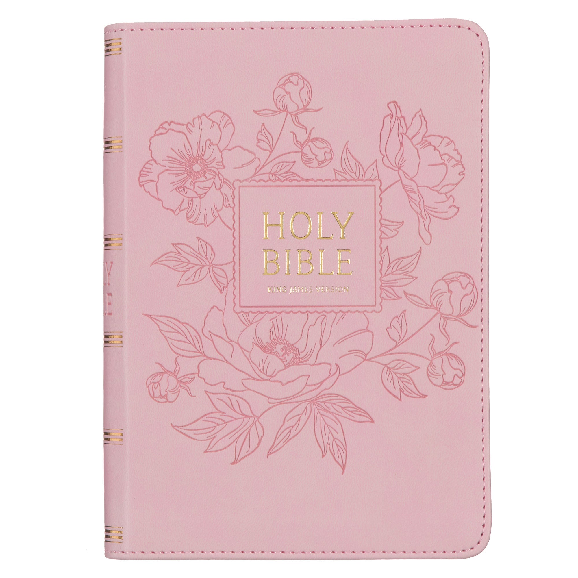 KJV Large Print Compact Bible Pink (Red Letter Edition)