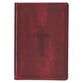 KJV Large Print Thinline Bible Thumb Index Burgundy Cross (Red Letter Edition)