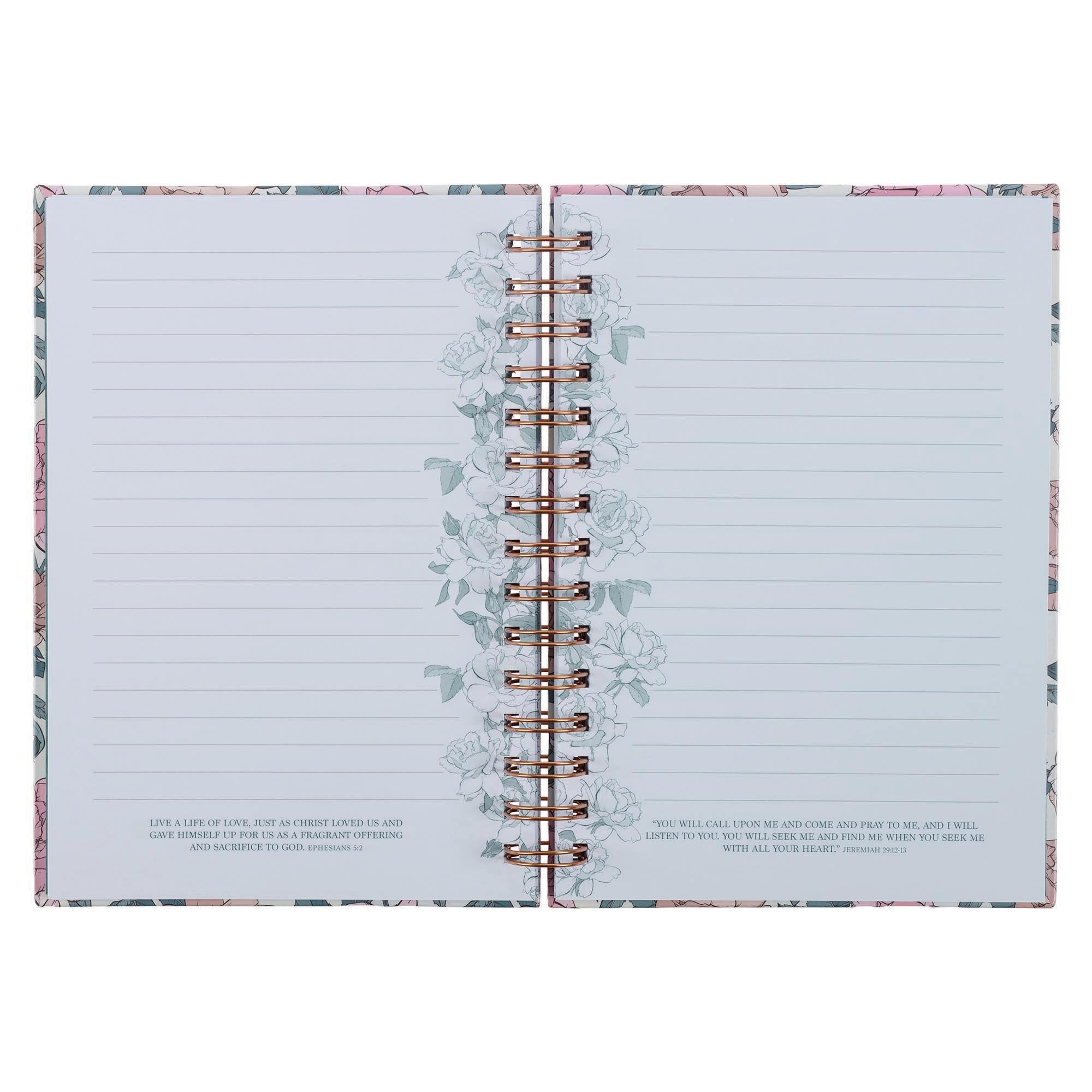 Journal: The Lord is My Strength and My Song White/Pink Floral (Psalm 118:14) (Strength & Song Series)