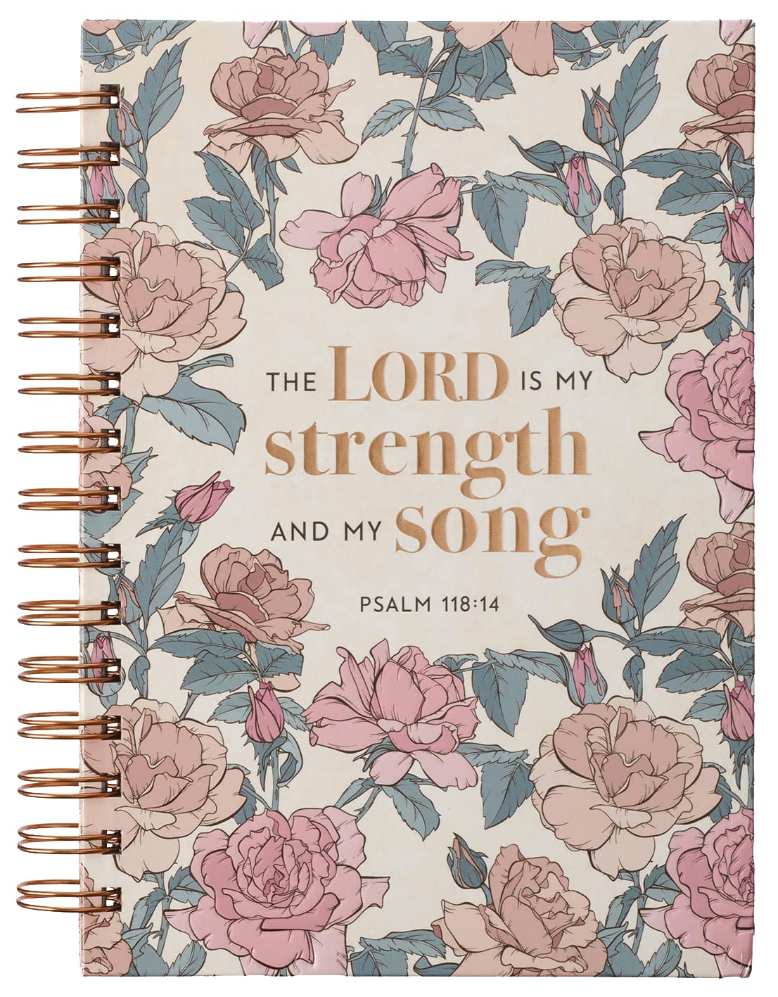 Journal: The Lord is My Strength and My Song White/Pink Floral (Psalm 118:14) (Strength & Song Series)