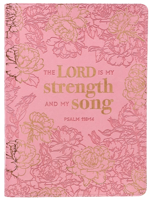 Journal Zippered: The Lord is My Strength and My Song, Pink (Psalm 118:14) (Strength & Song Series)