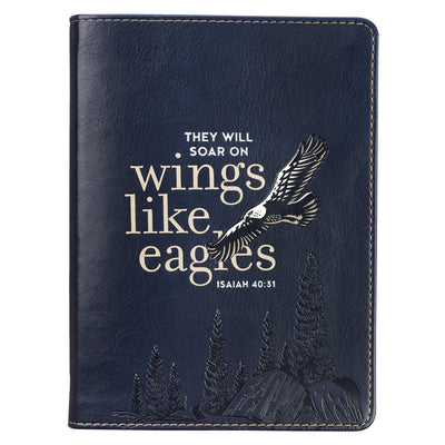 Journal: Wings Like Eagles Handy Size, Navy (Isaiah 40:31)