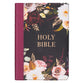 KJV Large Print Thinline Bible Thumb Index Burgundy Floral (Red Letter Edition)