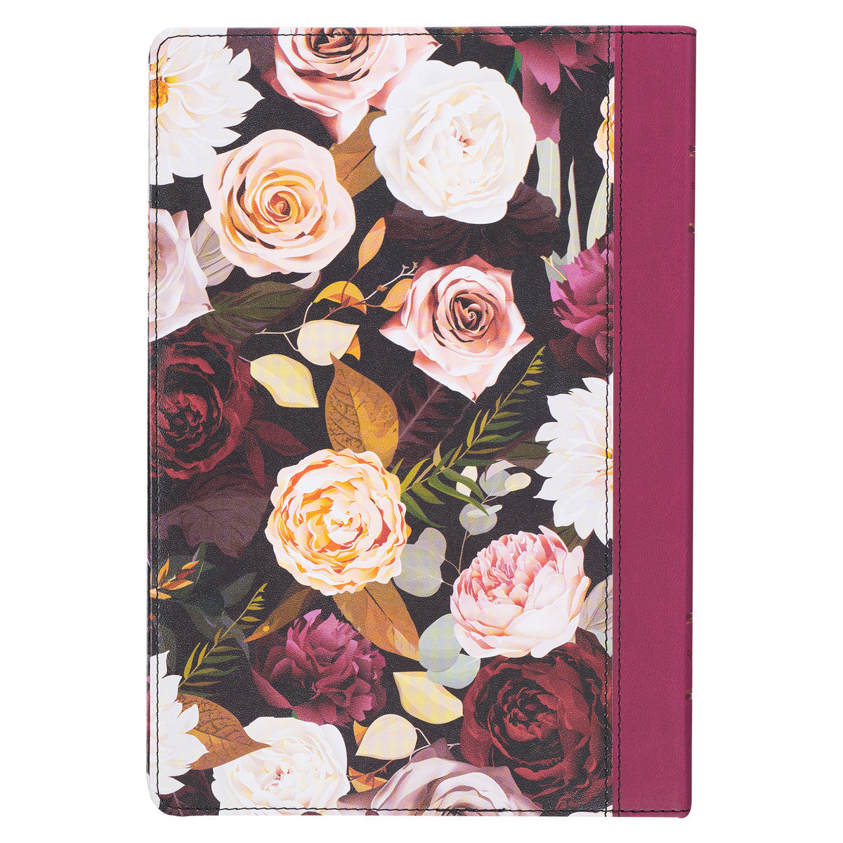KJV Large Print Thinline Bible Thumb Index Burgundy Floral (Red Letter Edition)