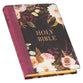 KJV Large Print Thinline Bible Thumb Index Burgundy Floral (Red Letter Edition)