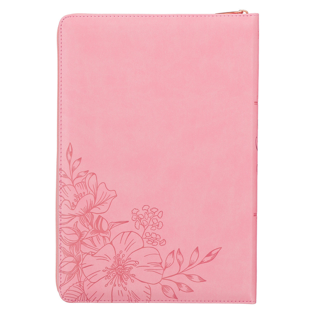 KJV Large Print Thinline Bible Zipper Closure Thumb Index Pink (Red Letter Edition)