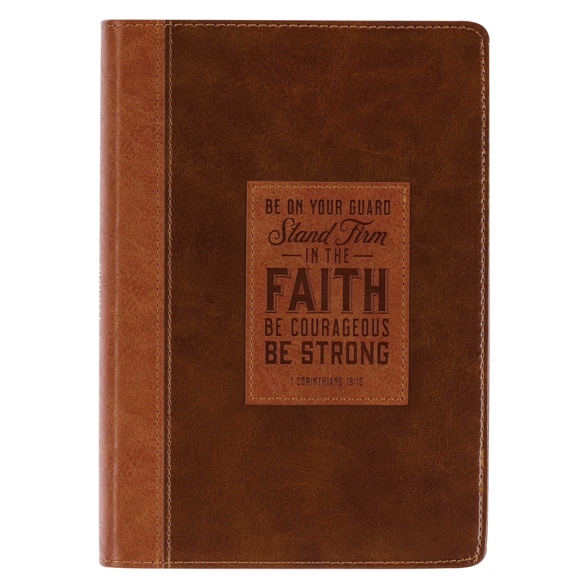 Journal: Stand Firm in the Faith, Brown/Tan