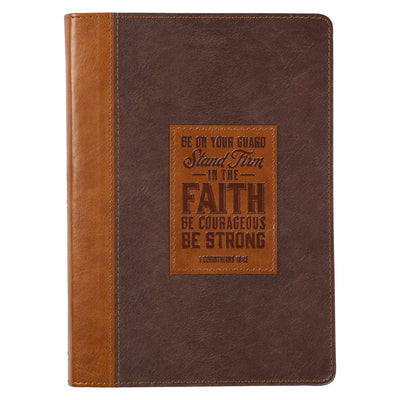 Journal: Stand Firm in the Faith, Brown/Tan