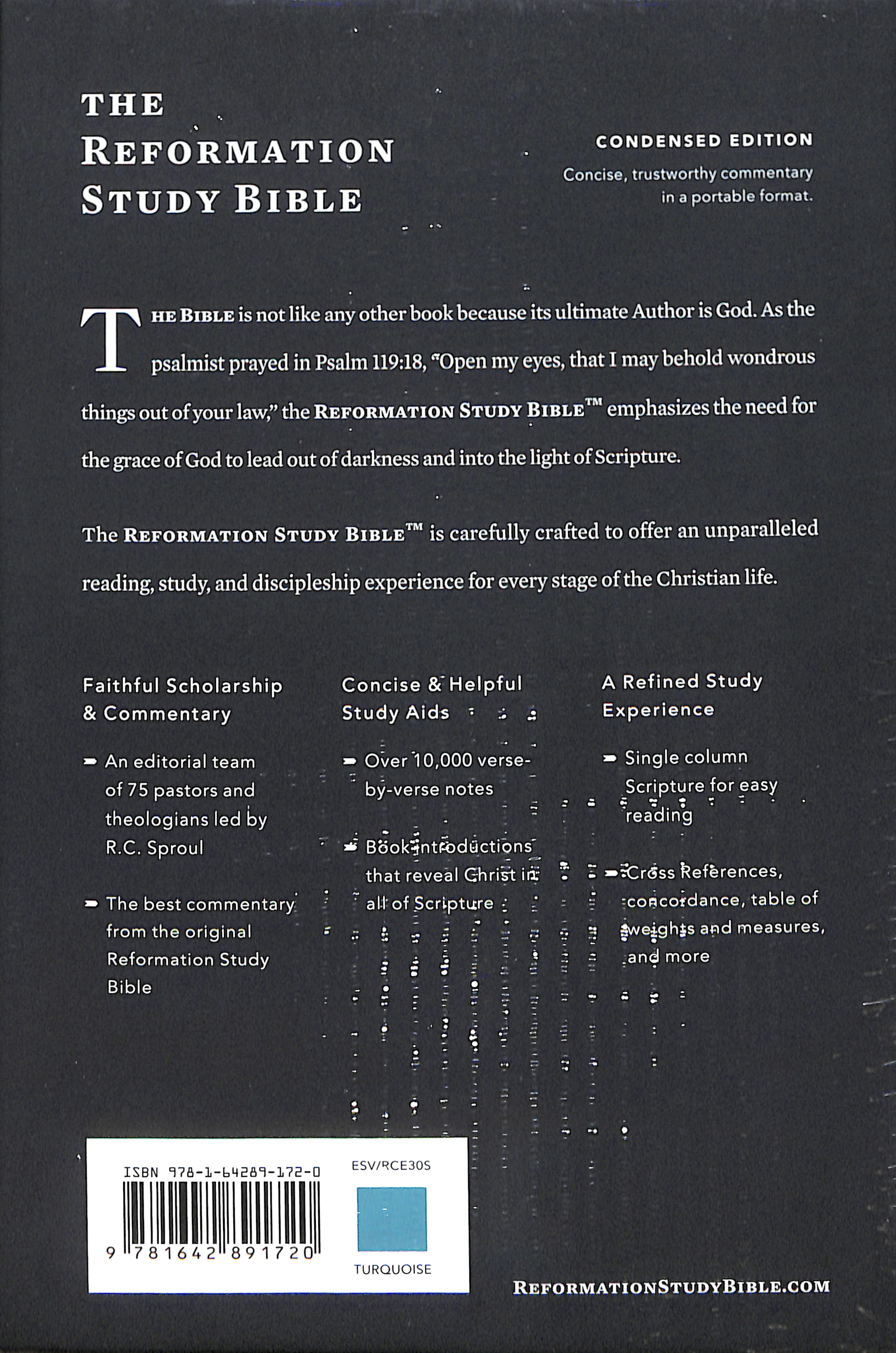 ESV Reformation Study Bible Condensed Edition Turquoise