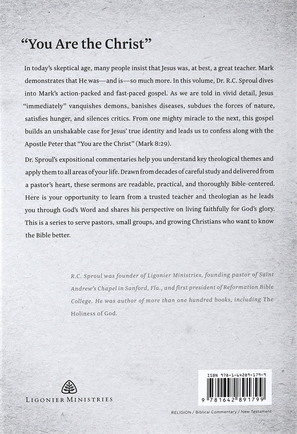 Mark: An Expositional Commentary (R C Sproul Expositional Commentaries Series)