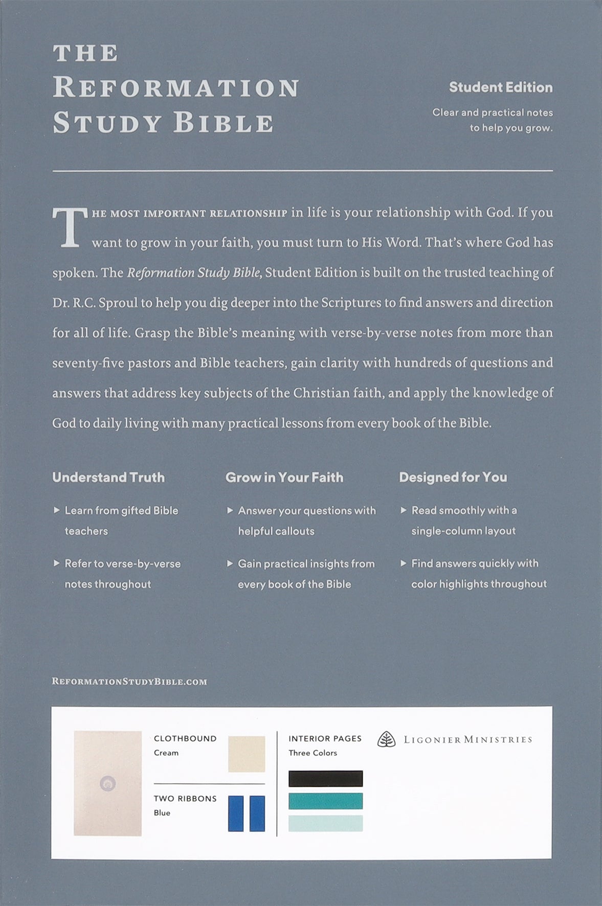 ESV Reformation Study Bible Student Edition Cream