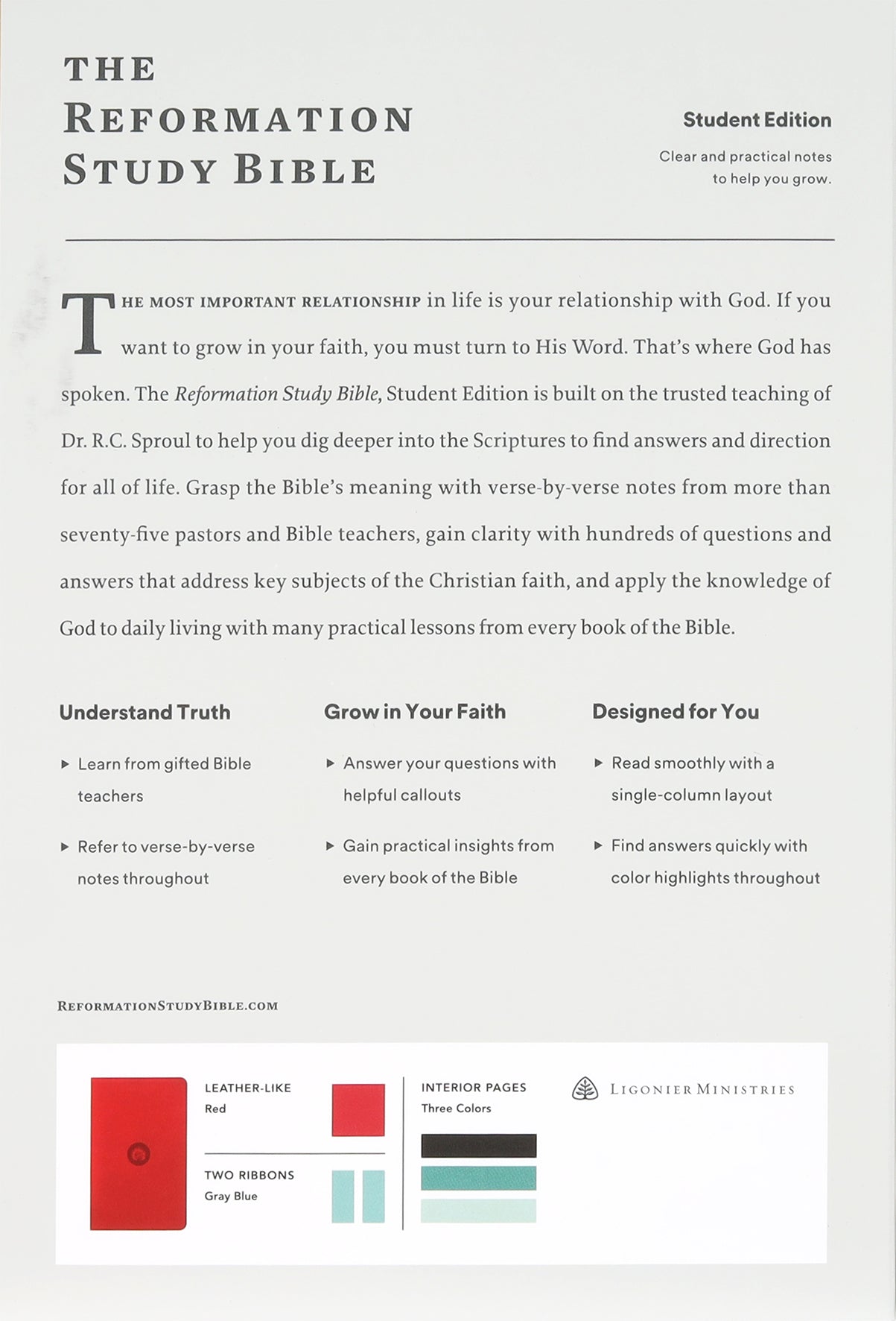 ESV Reformation Study Bible Student Edition Red