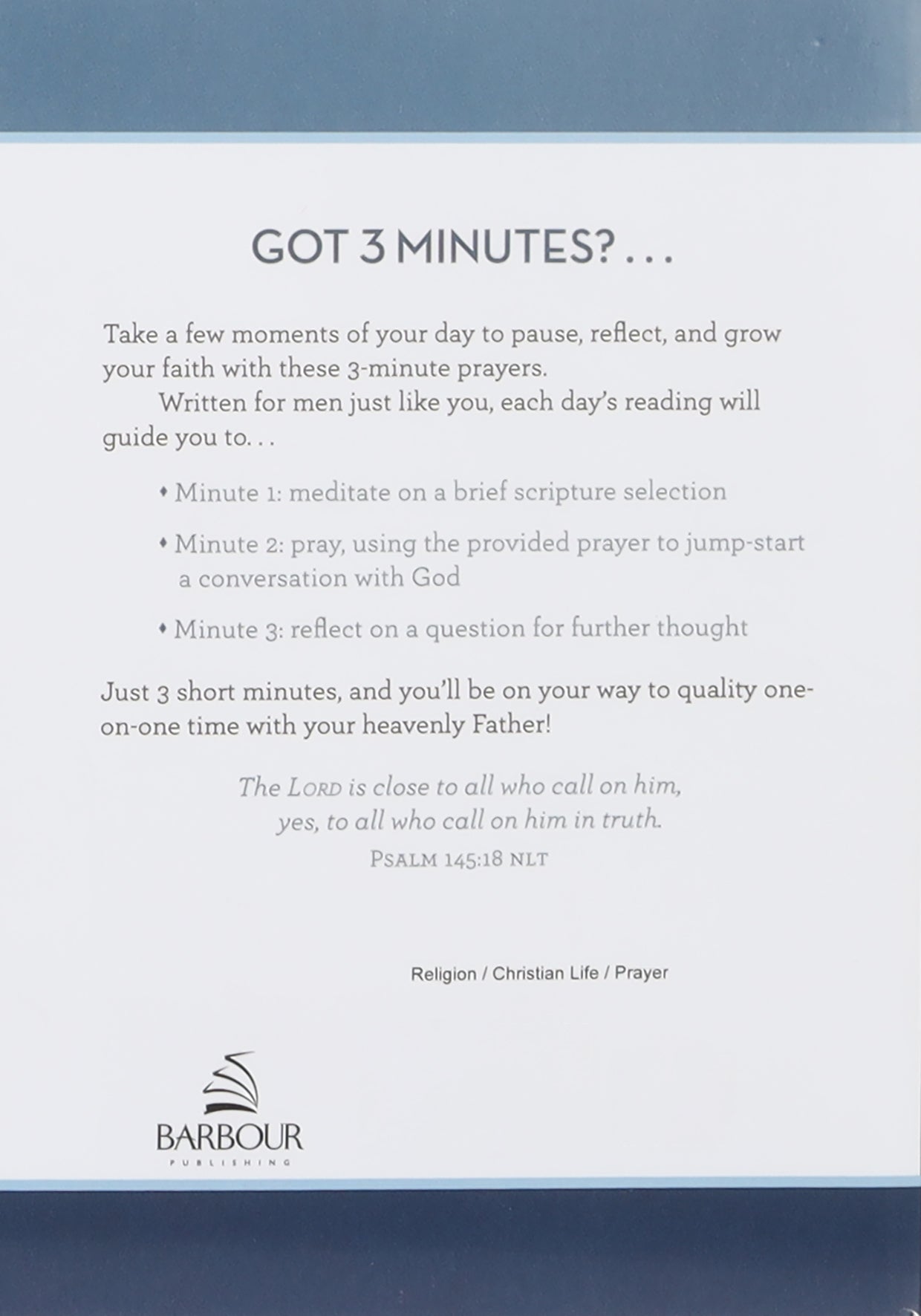 3-Minute Prayers For Men (3 Minute Devotions Series)
