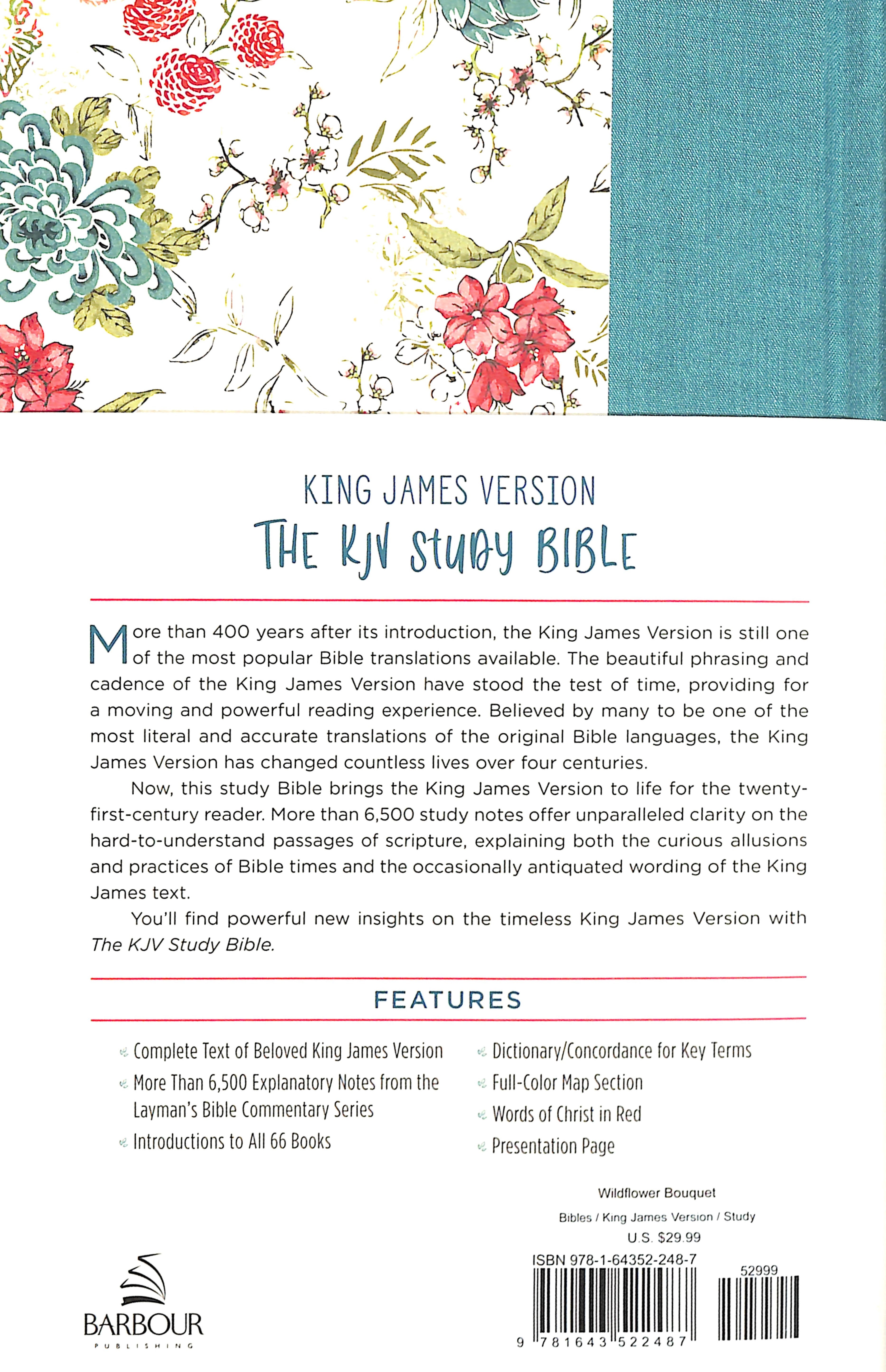 KJV Study Bible Floral (Red Letter Edition)