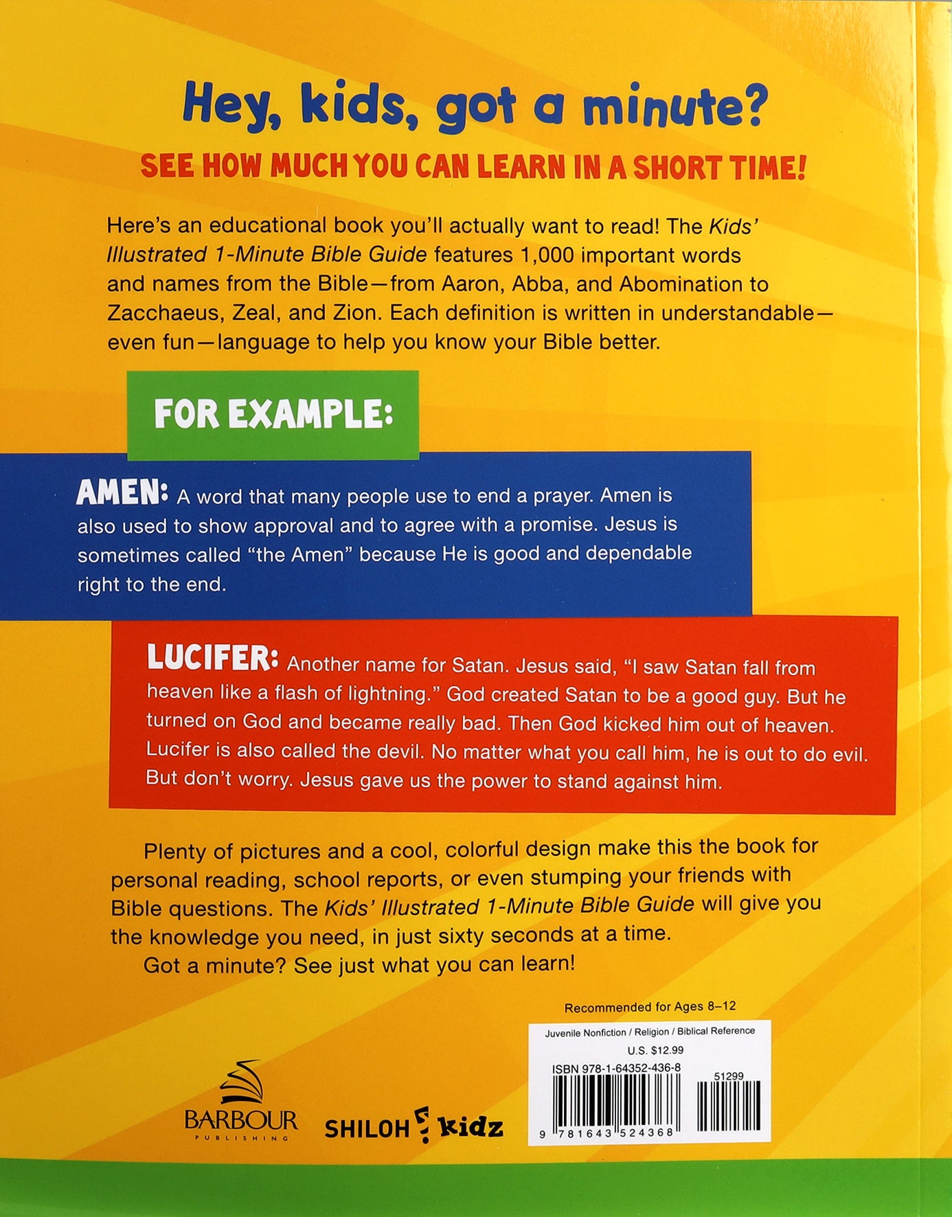 Kids' Illustrated 1-Minute Bible Guide: 1,000 People, Places, Things, and Ideas