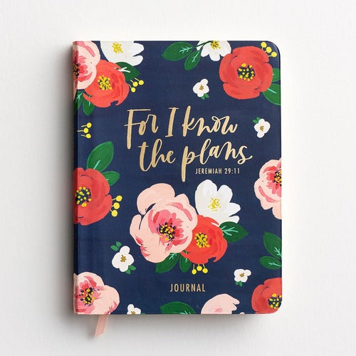 Journal: For I Know the Plans, Navy Floral