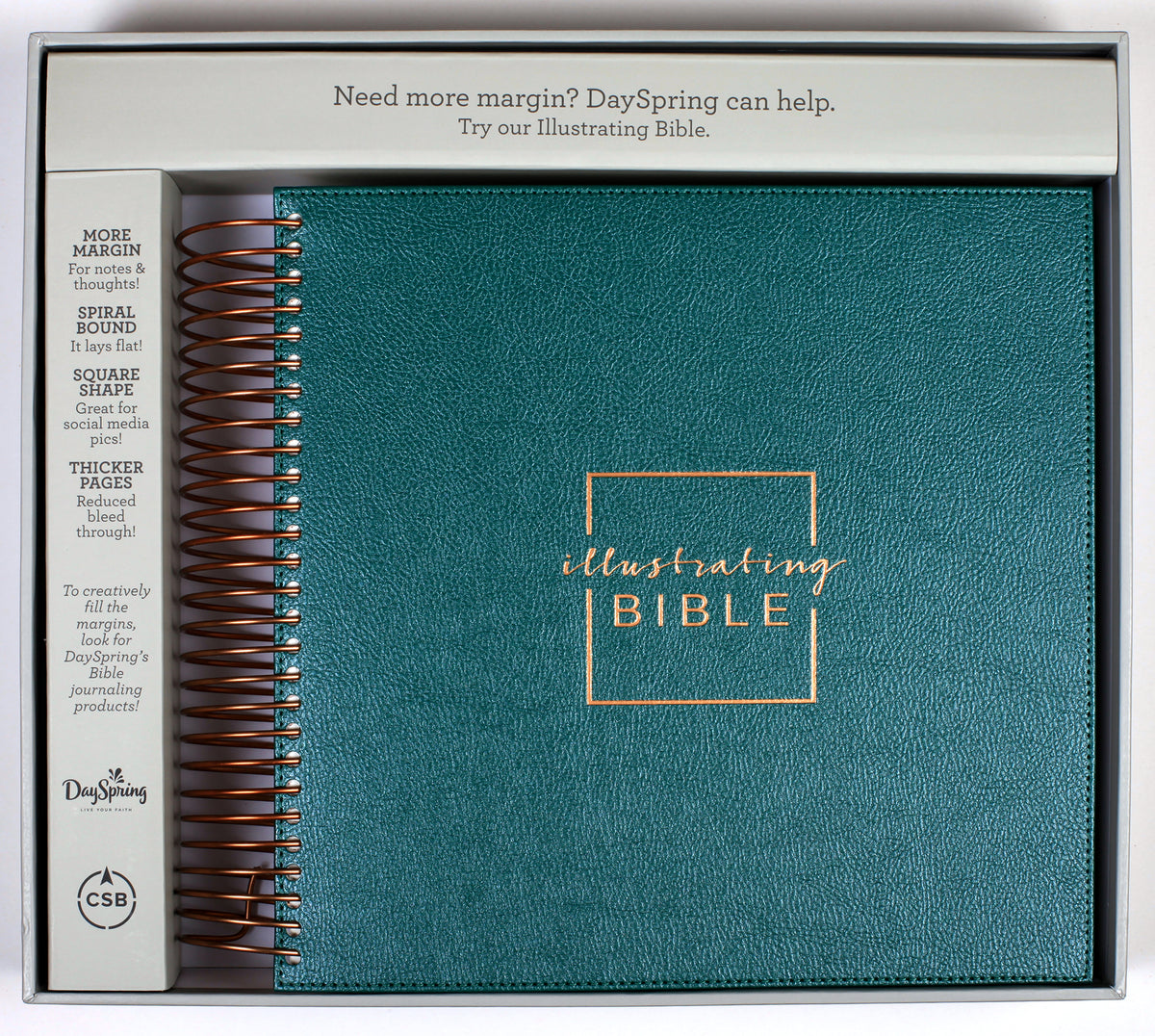 CSB Illustrating Bible Green Faux Leather (Black Letter Edition)